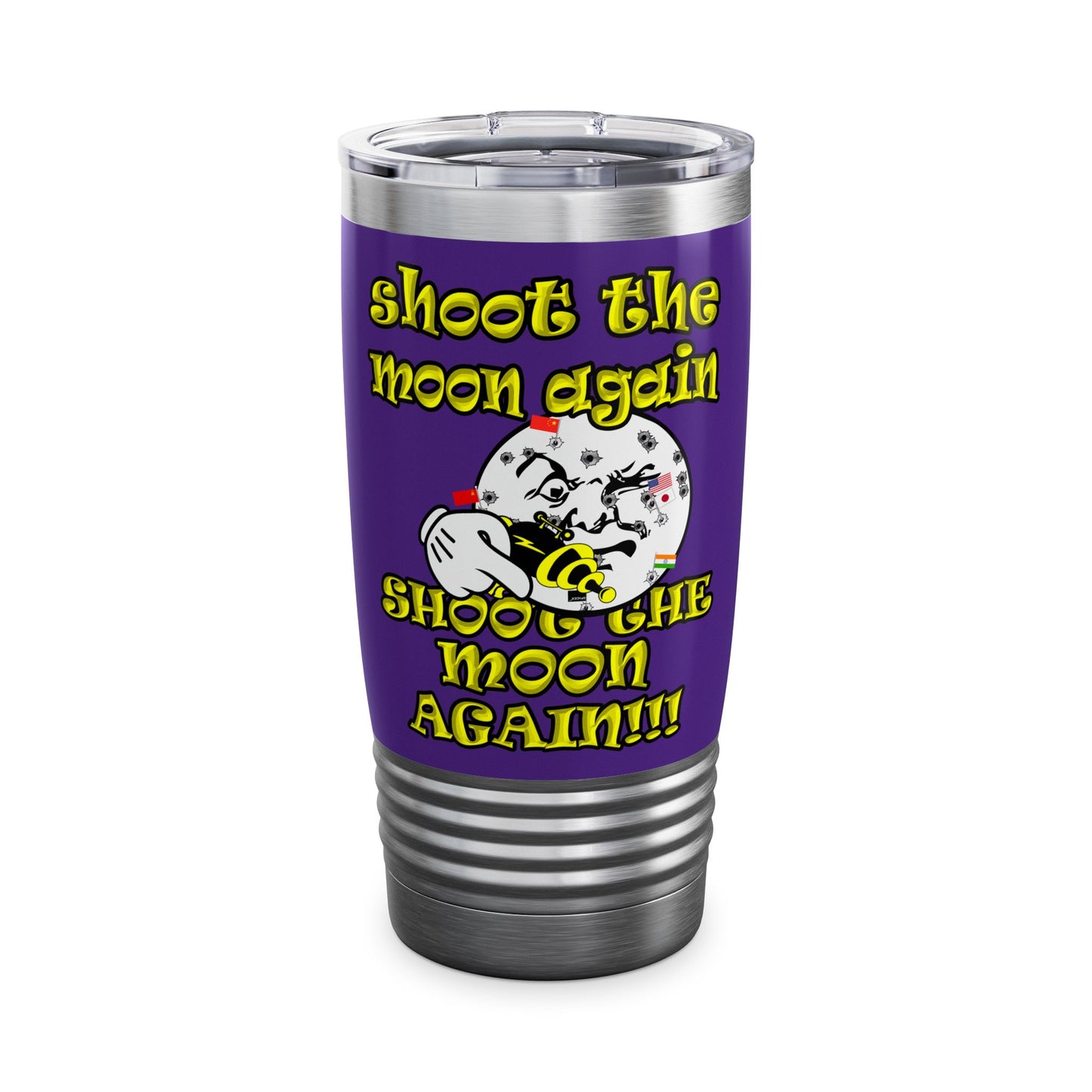 shoot the moon again - Ringneck Tumbler, 20oz (purple)