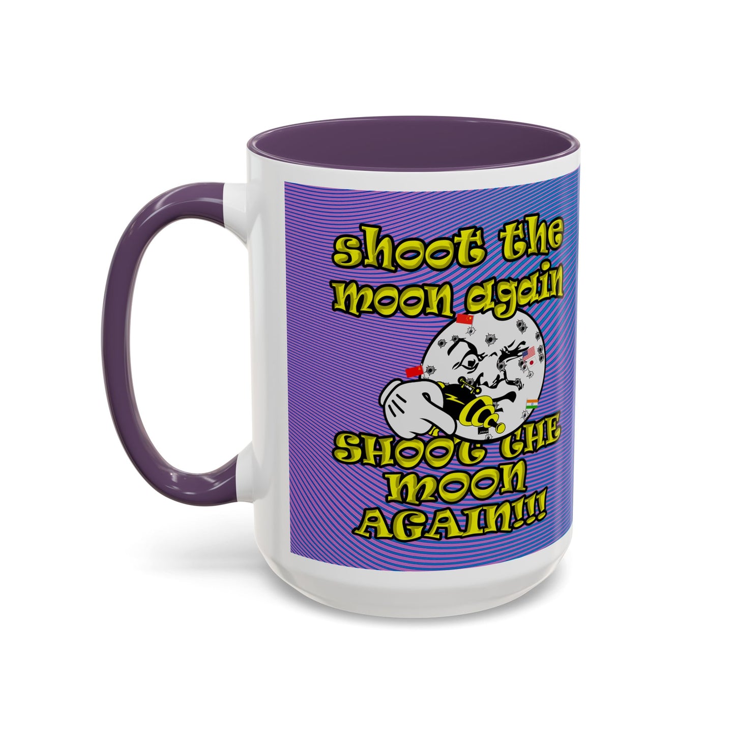 shoot the moon again - Accent Mug (light blue-purple wave)