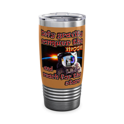defy conquer reach - Ringneck Tumbler, 20oz (light brown)