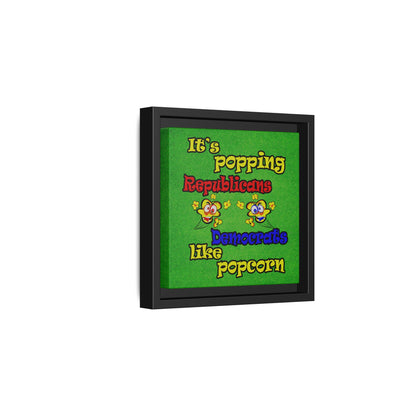 popping like popcorn - framed canvas art (green turf)