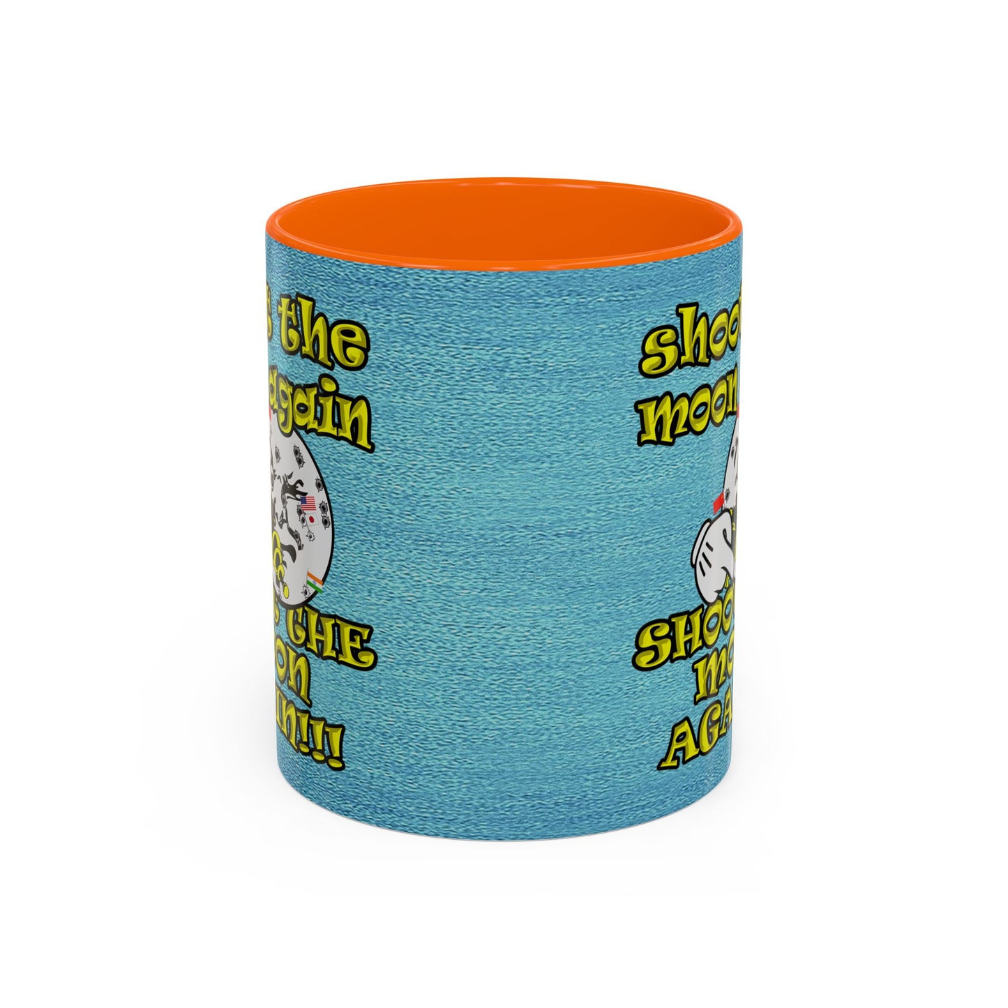 shoot the moon again - Accent Mug (faded blue)
