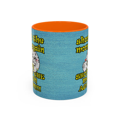 shoot the moon again - Accent Mug (faded blue)