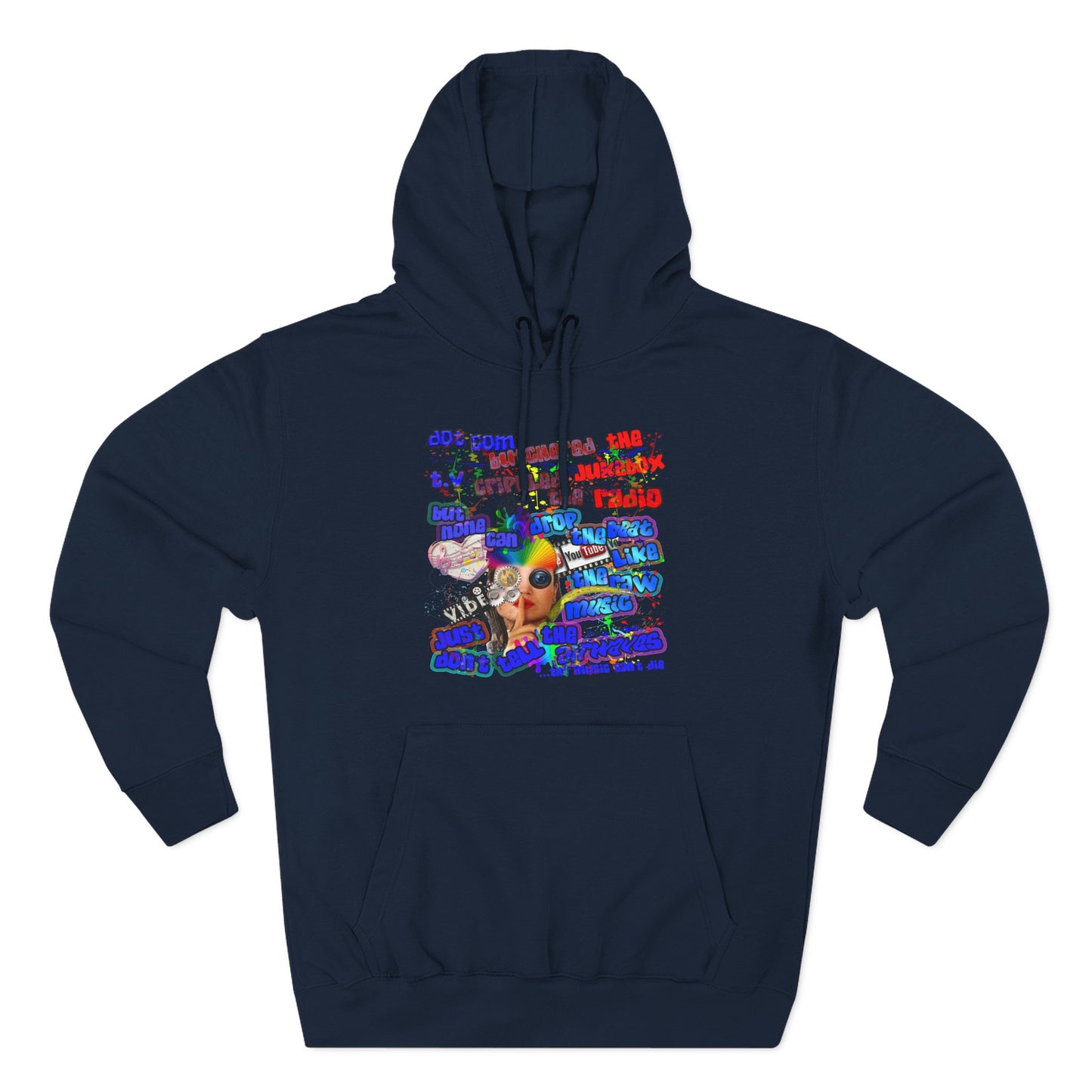 drop the beat - Three-Panel Fleece Hoodie