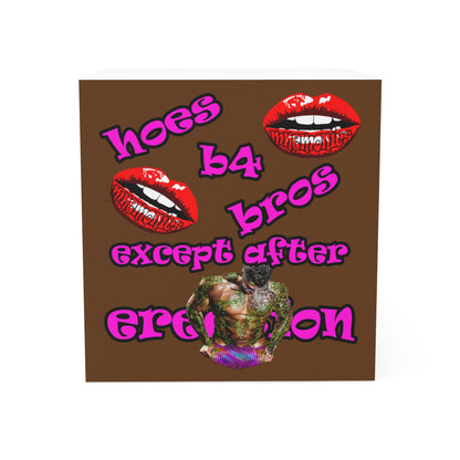 hoes b4 bros - note cube (brown)