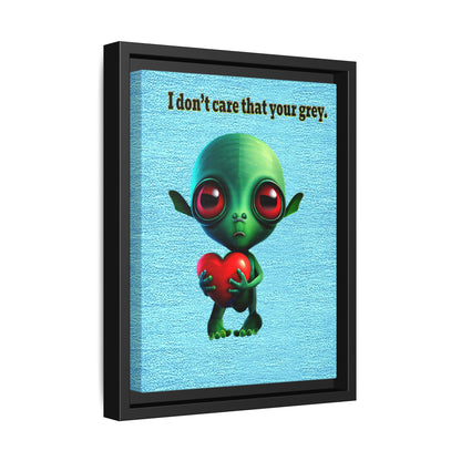 I don't care that your grey - framed canvas art (faded blue)