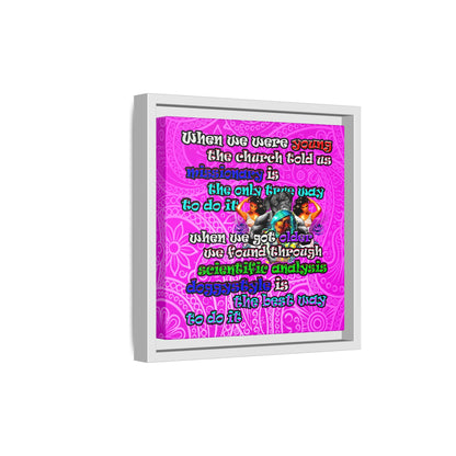 doggystyle - framed canvas art (pink swirl)