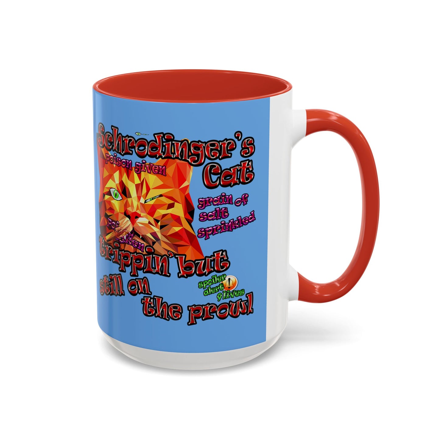 schrodinger's cat - Accent Mug (light blue)