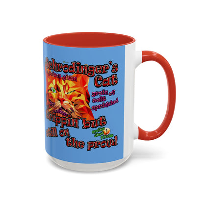 schrodinger's cat - Accent Mug (light blue)