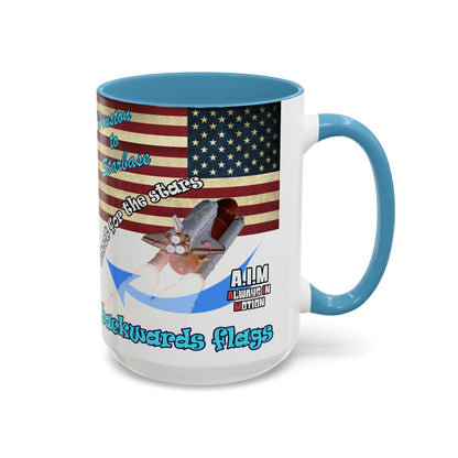 shoot for the stars - Accent Mug (white)