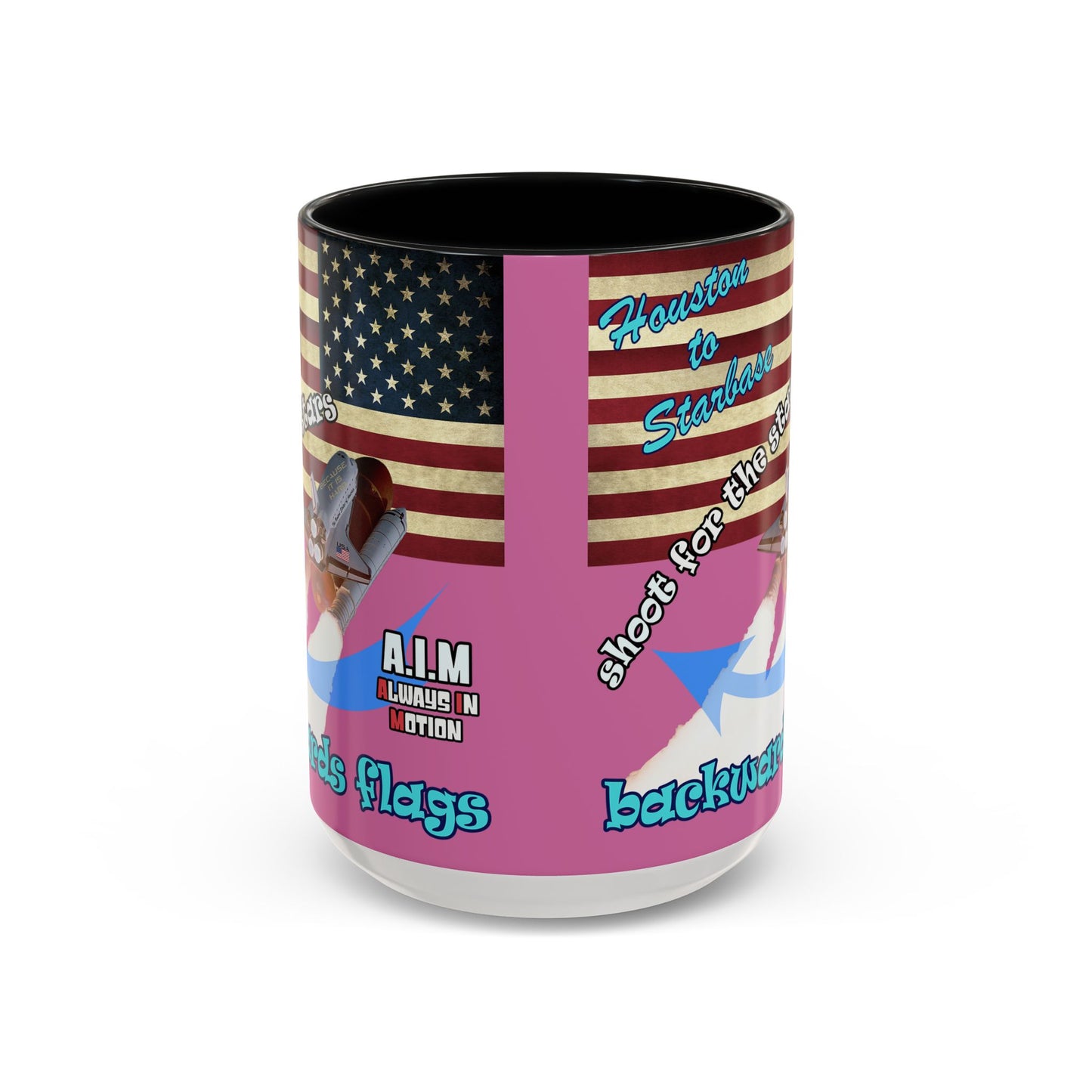 shoot for the stars - Accent Mug (light pink)