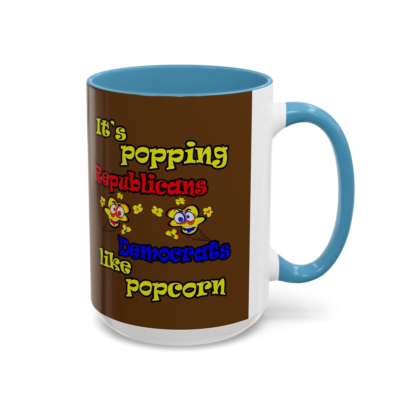 popping like popcorn - Accent Mug (brown)
