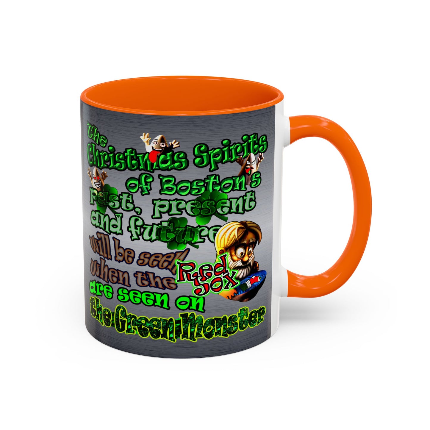 christmas spirits of boston - Accent Mug (brushed nickel)