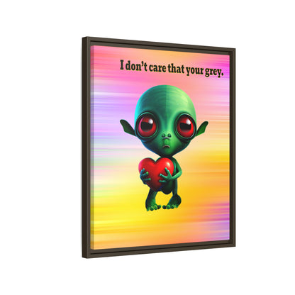 I don't care that your grey - framed canvas art (color blur)