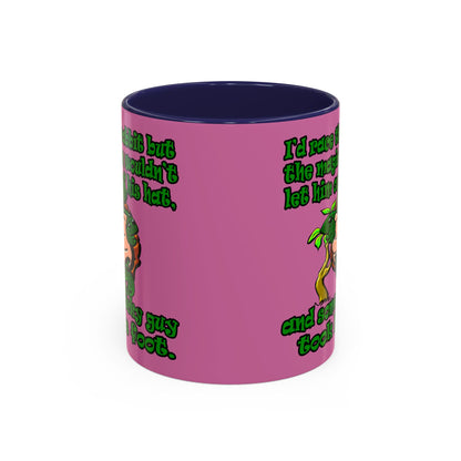 turtle race - Accent Mug (light pink)