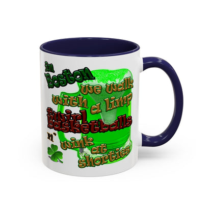 celtics logo - Accent Mug (white)