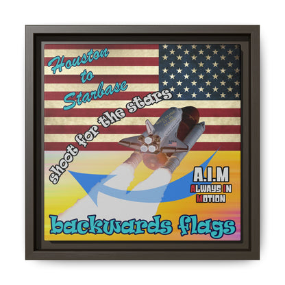 shoot for the stars - framed canvas art (color blur)