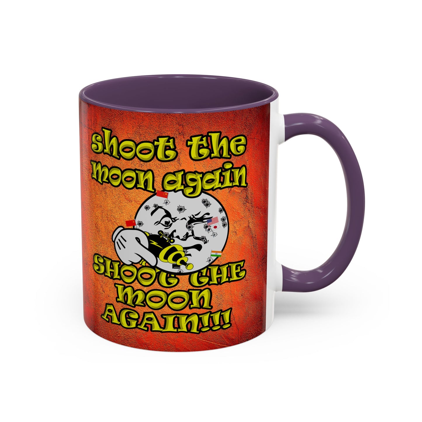 shoot the moon again - Accent Mug (burnt orange)