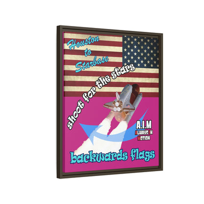shoot for the stars - framed canvas art (pink)