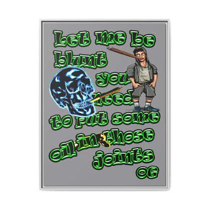 og - framed canvas art (grey)