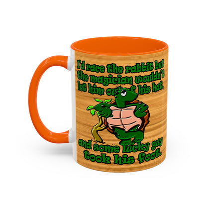 turtle race - Accent Mug (butterscotch wood finish)