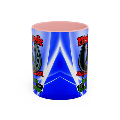 my luck - Accent Mug (blue-white wave)