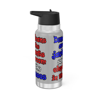 donkeys and elephants - Gator Tumbler, 32oz (light grey)