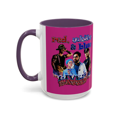 rw&b lives matter - Accent Mug (pink)