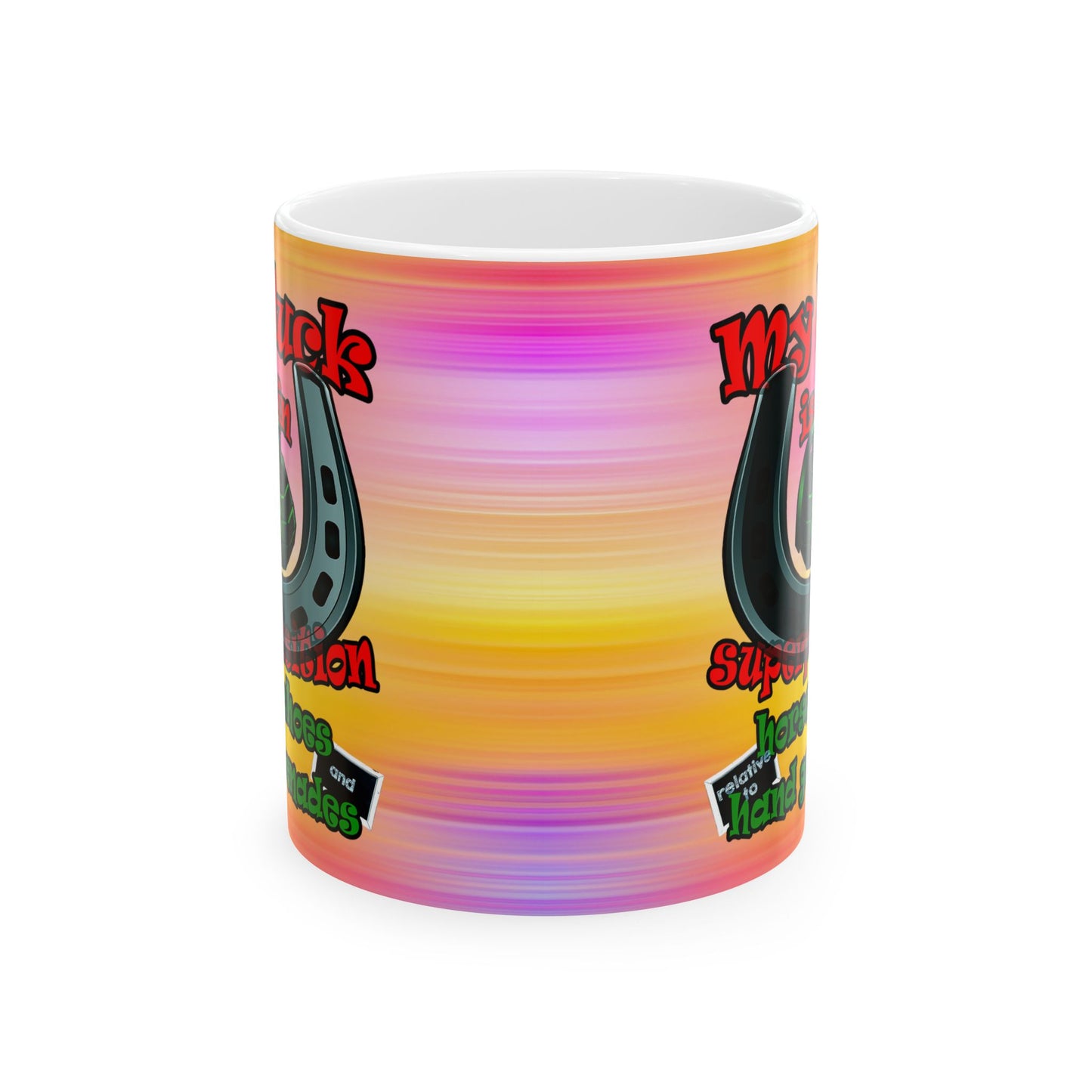 my luck - White Mug (color blur)