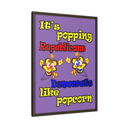 popping like popcorn - framed canvas art (light purple)