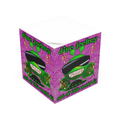 disc jockey - note cube (pink swirl)