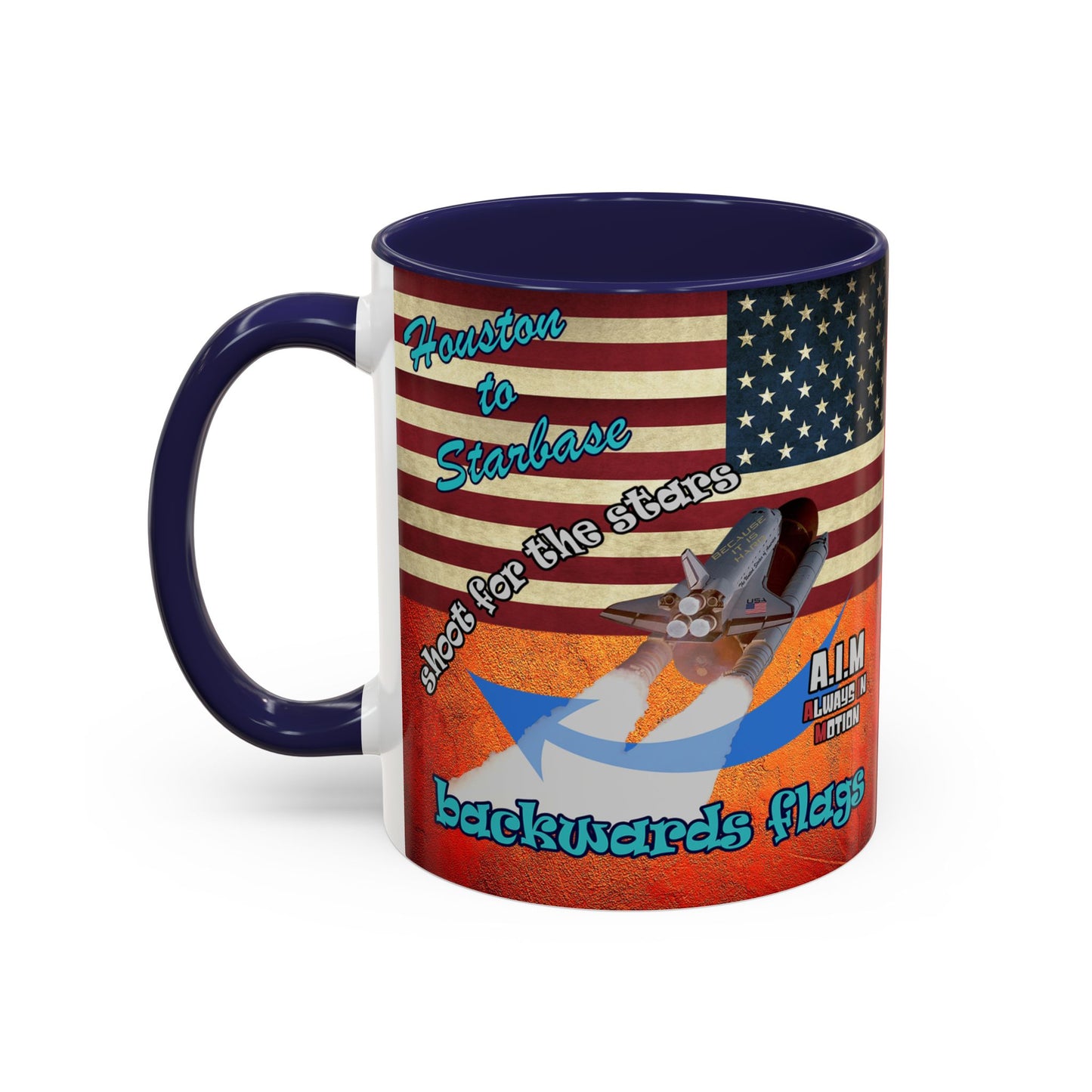 shoot for the stars - Accent Mug (burnt orange)