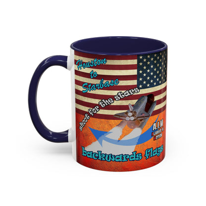 shoot for the stars - Accent Mug (burnt orange)