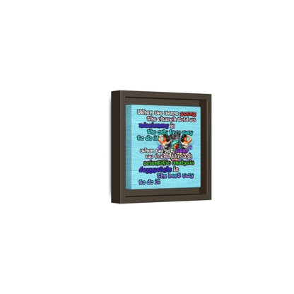 doggystyle - framed canvas art (faded blue)