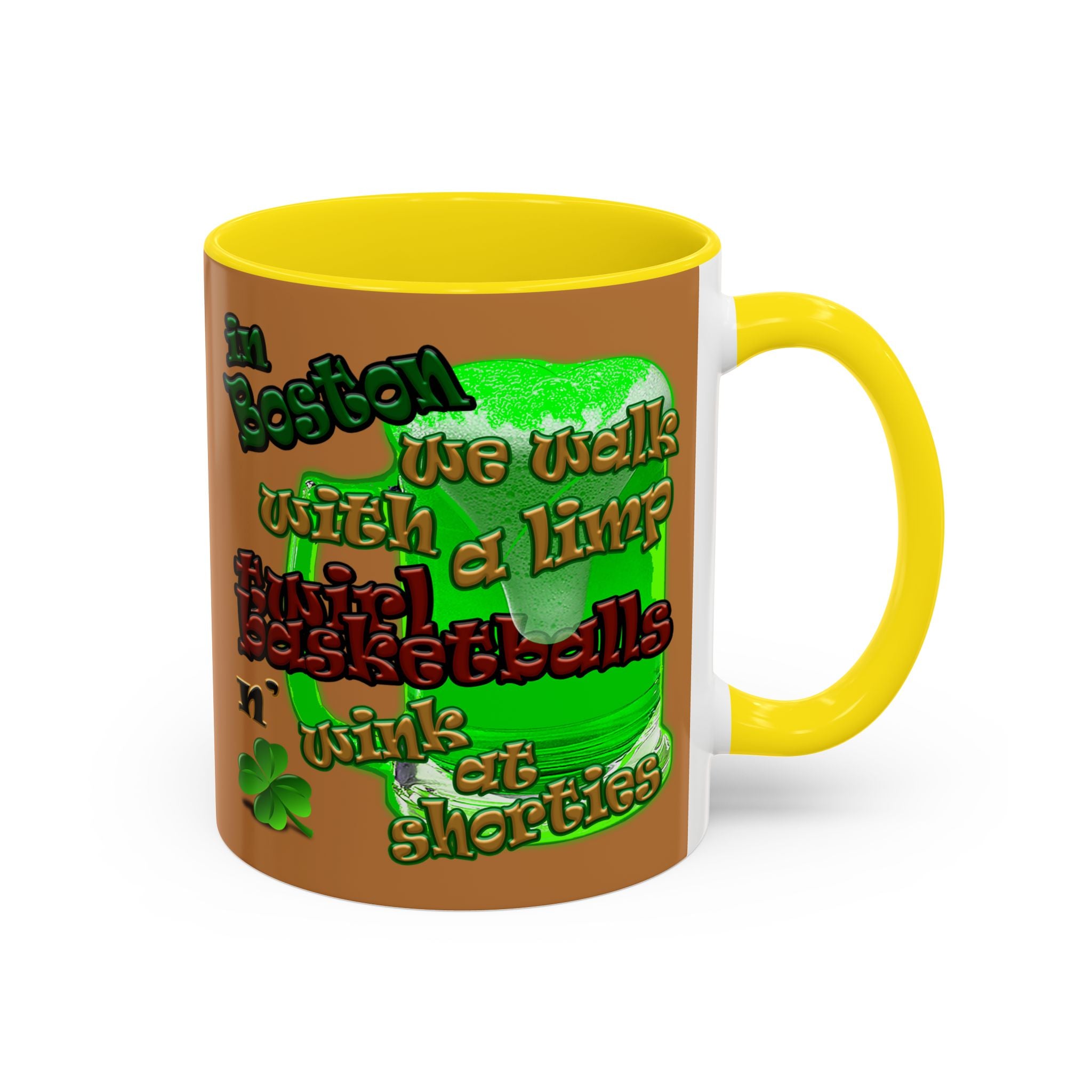 celtics logo - Accent Mug (light brown)