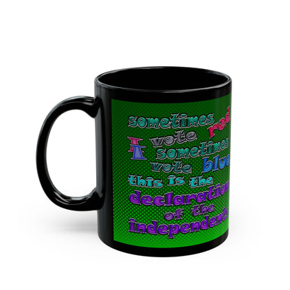 declaration of the independents - Black Mug (logo green)