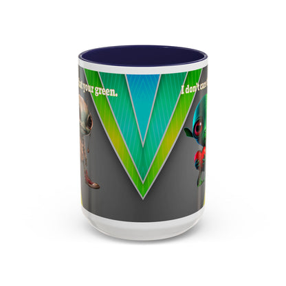 I don't care that your grey - Accent Mug (rainbow split)