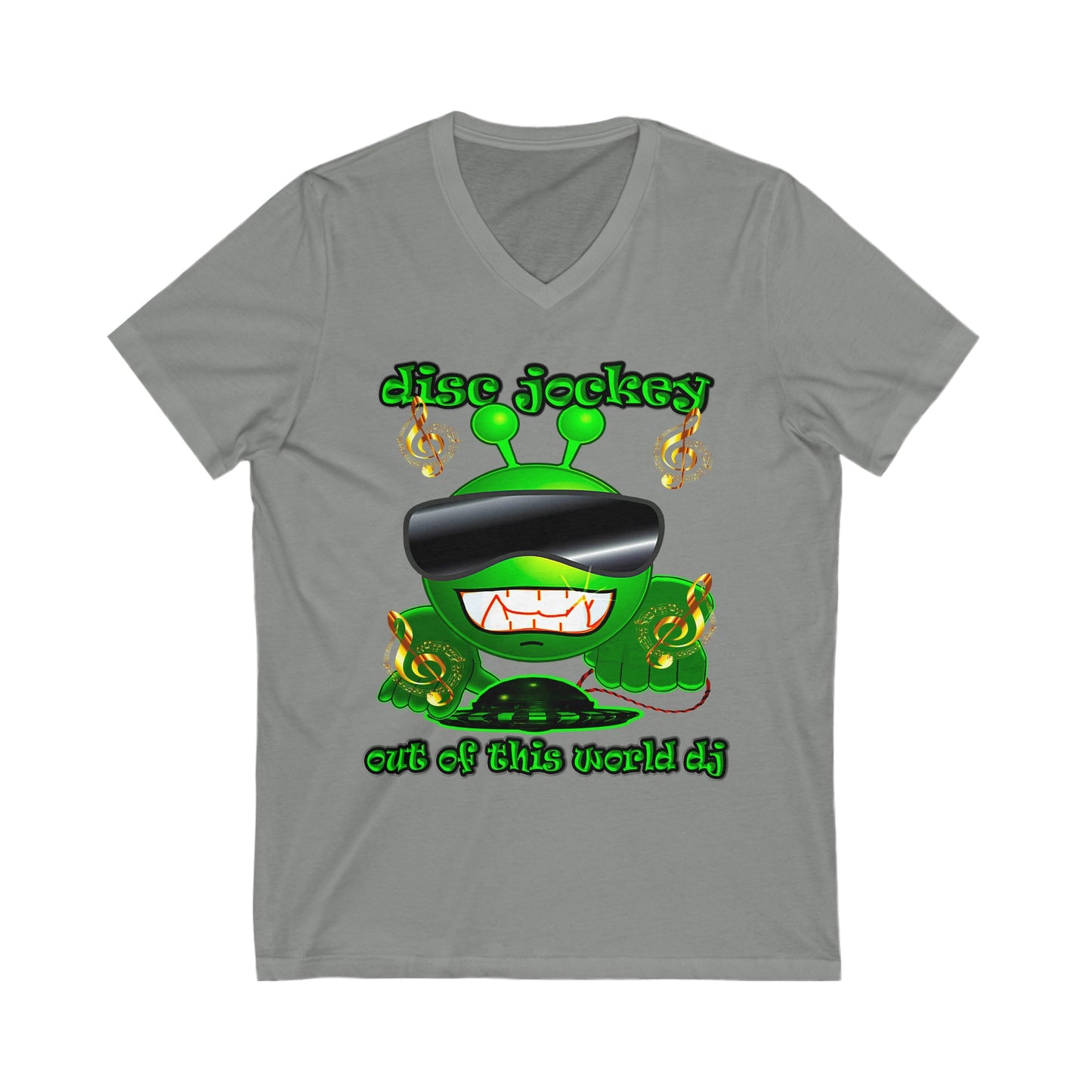 disc jockey - Unisex Jersey Short Sleeve V-Neck Tee