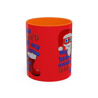 santa's shoes - Accent Mug (red)