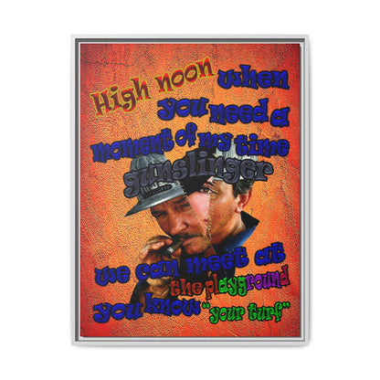 high noon - framed canvas art (burnt orange)
