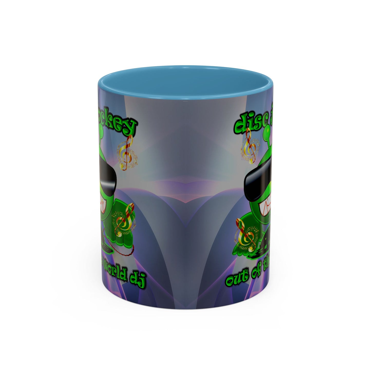 disc jockey - Accent Mug (grey-pink wave)