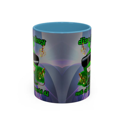 disc jockey - Accent Mug (grey-pink wave)