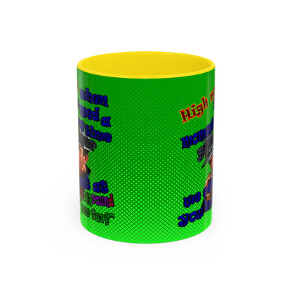 high noon - Accent Mug (logo green)
