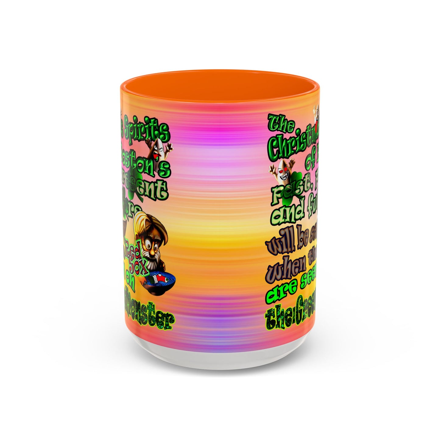 christmas spirits of boston - Accent Mug (color blur)