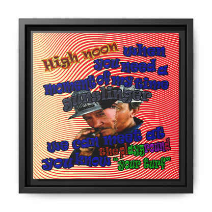 high noon - framed canvas art (yellow-orange wave)