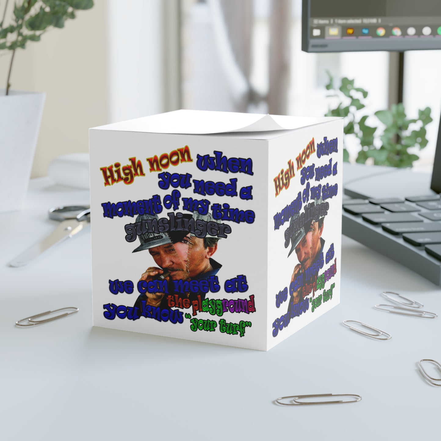 high noon - note cube (white)