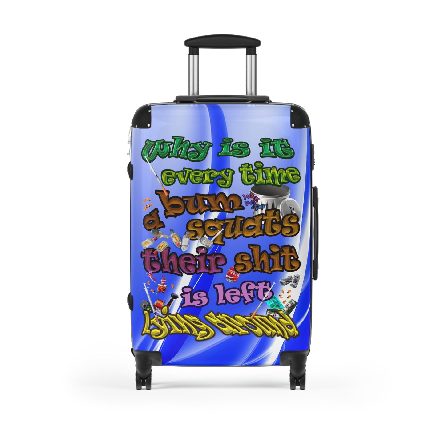 the bum's shit - Suitcase (blue-white wave)