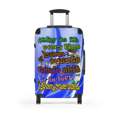 the bum's shit - Suitcase (blue-white wave)