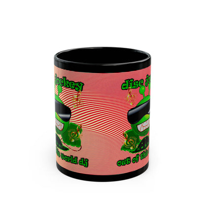 disc jockey - Black Mug (yellow-orange wave)