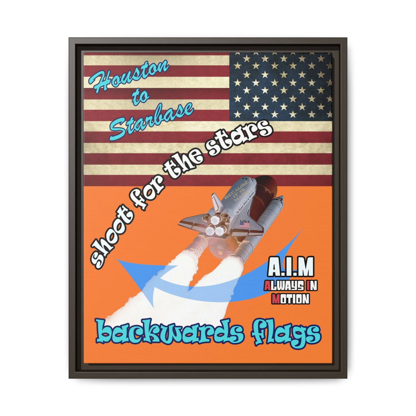 shoot for the stars - framed canvas art (crusta)