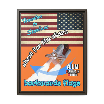 shoot for the stars - framed canvas art (crusta)